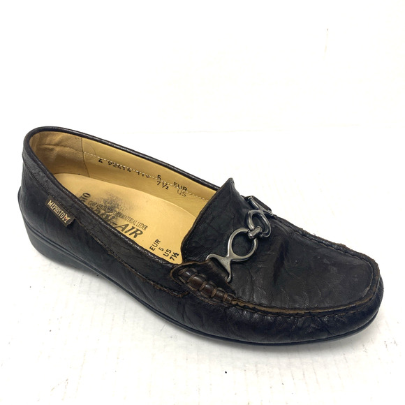 Mephisto Shoes - Mephisto Women's Loafer Brown Leather Moc Toe Slip On Flat Comfort 7.5 US